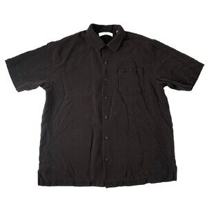 Tommy Bahama Men's Button Down Chest Pocket Shirt Silk Brown Tag Size Large